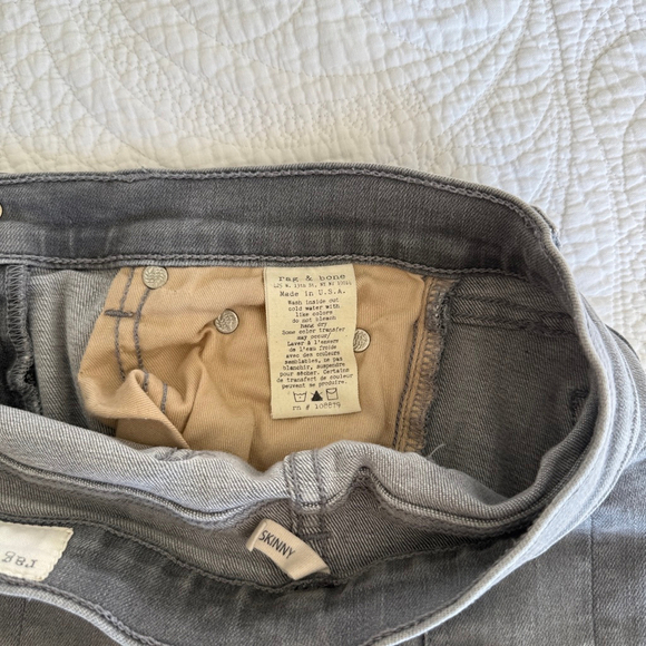 Rag & Bone Jean Skinny Buxton Grey Wash Women's Size 27 Stretch Denim Jeans - Picture 8 of 11